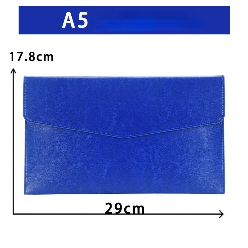 A4 A5 A6 Retro Business Leather Portable File Folder Data Package Document Bag Simplicity Magnetic Button School Office: A5 D