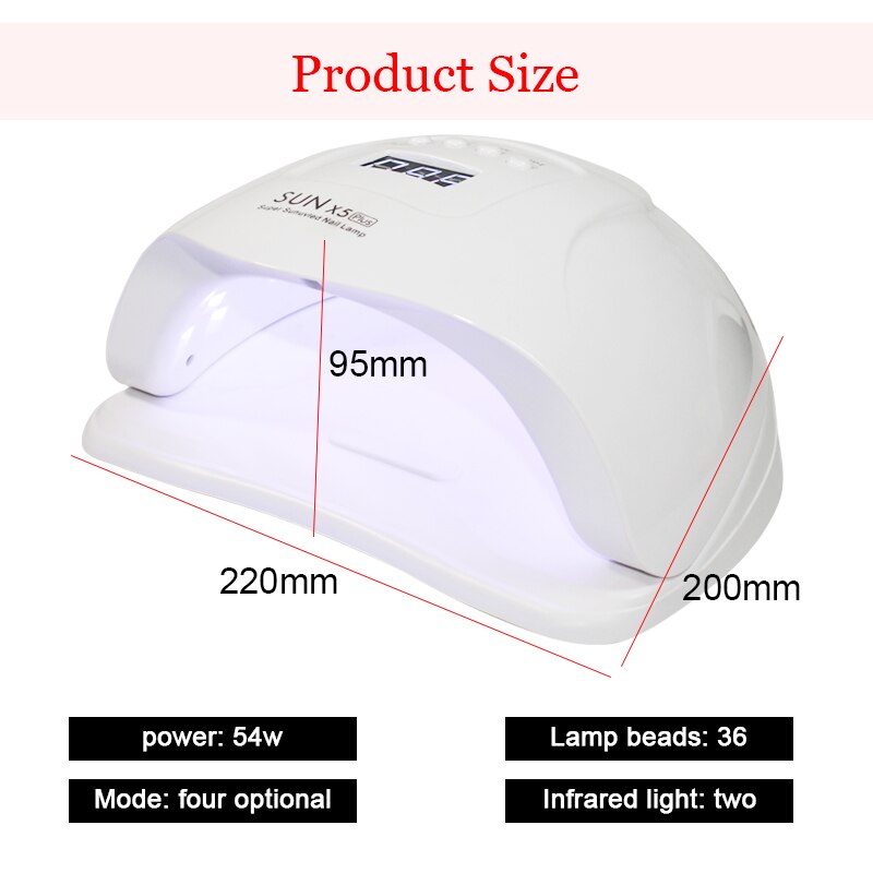 SUN X7/5 Plus lámpara LED 42/36/12 LEDs secador UV para secado de uñas de Gel polish10S/30S/60S/99S herramientas de manicura con sensor automático