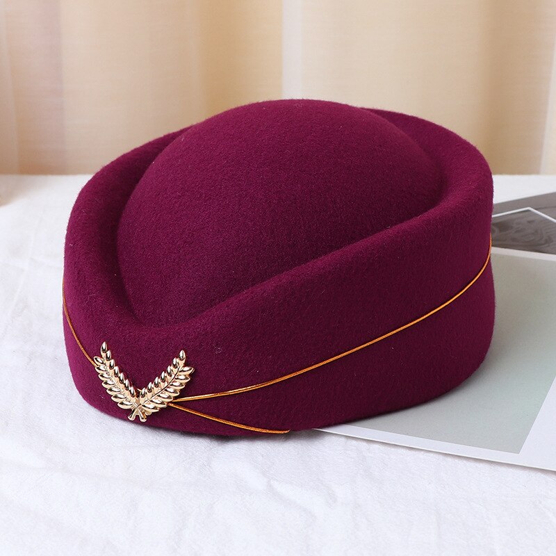Huopa lentoemäntä hattu juhla cosplay villa lentoemännät baretti hatut lentoyhtiö seksikäs muodollinen univormu lippalakit asuste: 09