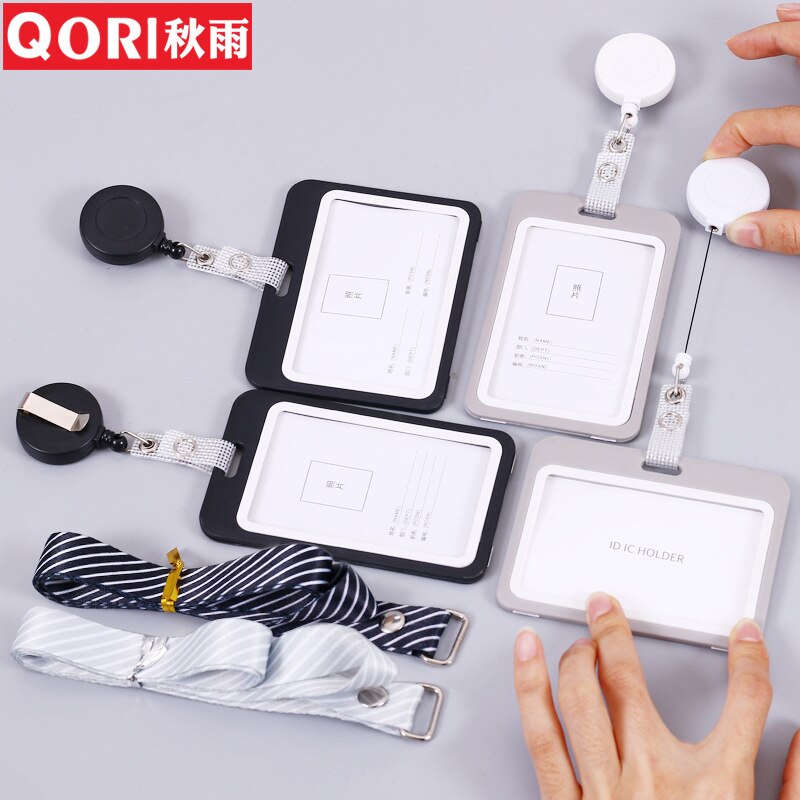 1 Piece Retractable Nurse Badge Holder Business Worker ID Card Holder Exhibition ID Clip Keychains