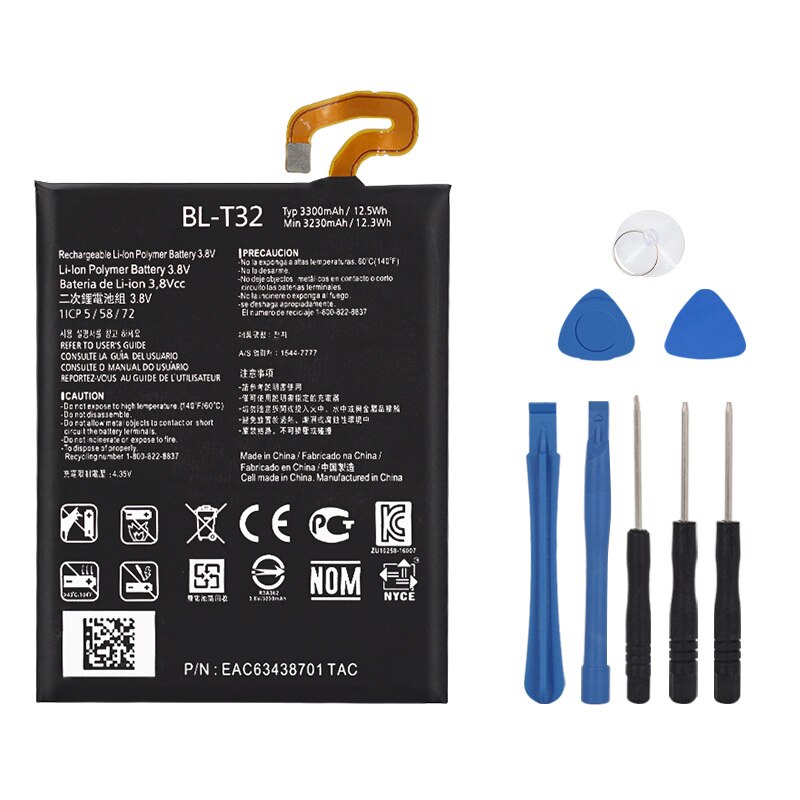 D'origine BL-T32 Batterie Interne Pour LG G6 G600L G600S G600K G600V H870 H871 H872 H873 LS993 US997 VS988 3300mAh