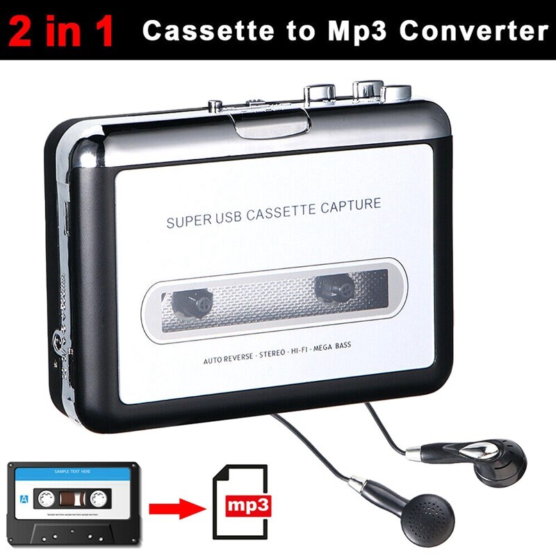 Usb Cassette Capture Radio Speler Draagbare Cassette Naar MP3 Converter Capture Audio Music Player Tape Cassette Recorder