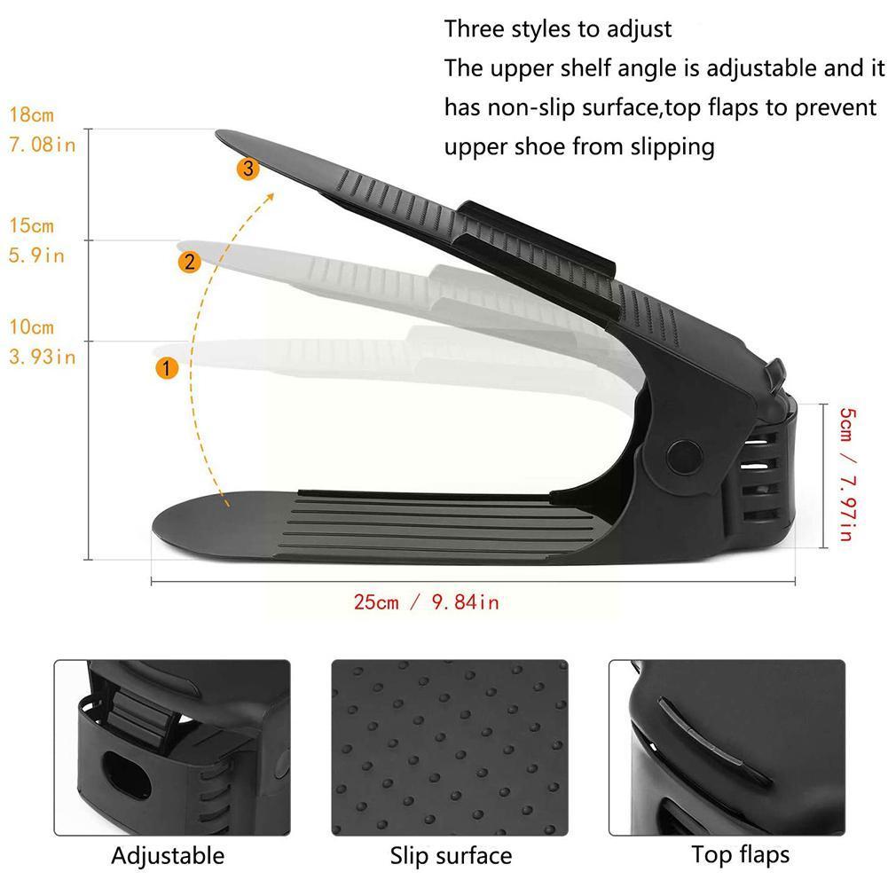 Adjustable Shoe Rack Three-speed Thickened Home Essential Removable Shoe High Storage Organization Product Rack And Qua X6g5