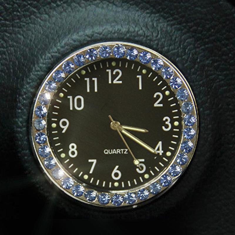 Pocket Small Mini Clock Car Dashboard Air Vent Stick-On Clock Quartz Analog Watch 4 Color Can Choose