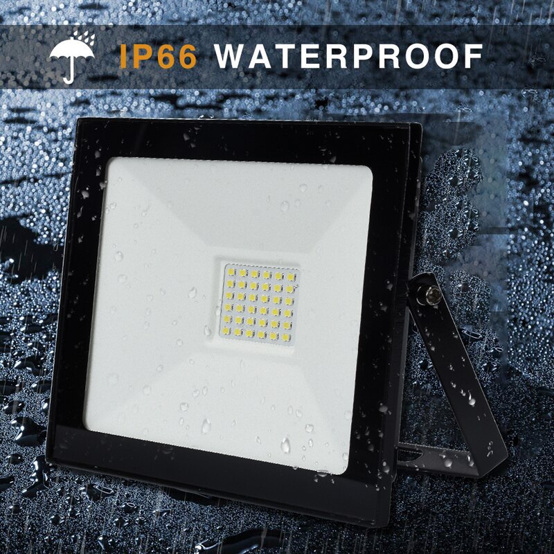 Led oversvømmelseslys udendørs spotlight vejrbestandig  ip66 ac 220v væglampe til gårdgarage have gadespots