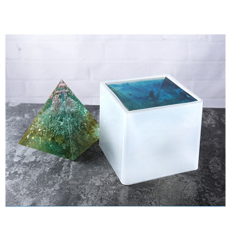 Super piramida forma silikonowa robić żywicy epoksydowej formy biżuteria rękodzielnicza kryształowa forma z rama z tworzywa 15cm/6 Cal