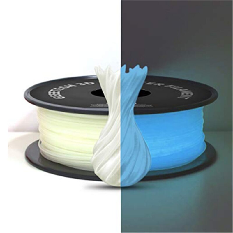 1KG PLA Filament For 3D Printer 1.75mm Filament Silk Filament Muticolor 3d Printer Filament PLA Green Wood Color: Glow blue