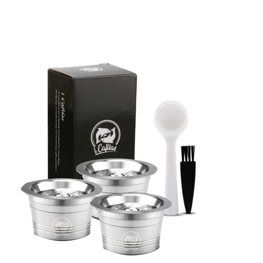 ICafilas Edelstahl Nachfüllbar wiederverwendbar Kaffee Kapsel Cafeteira Filter für Caffitaly & Tchibo Cafissimo Klassische Maschine: Schokolade