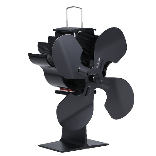Stove Fan 4 Blades Fireplace Fan Heat Powered for Wood Burning No Electronic Needed Efficient Heat Distribution Fireplace Fans: Default Title