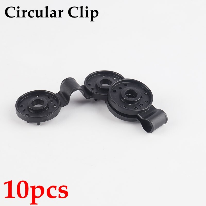 10~100pcs Sunshade Net Clip Hook Poultry Aquaculture Fence Net Hang Hook Insect proof Net fixing Clamp Curtain Cloth Fixing Clip: Circular clip 10pcs