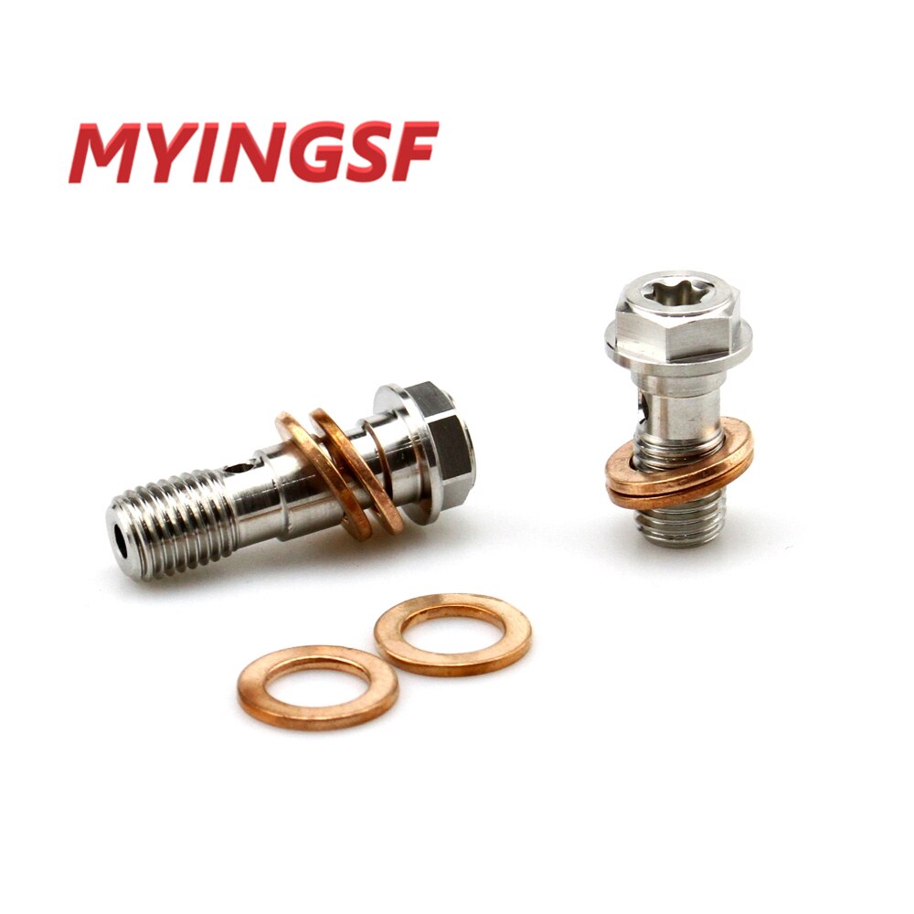 Moottoripyörä ruostumaton jarru banjo pultti  m10 x 1.25mm banjo pultti ruuvi  m10 x 1.25 x 32 ktm ducati honda kawasaki suzuki yamaha