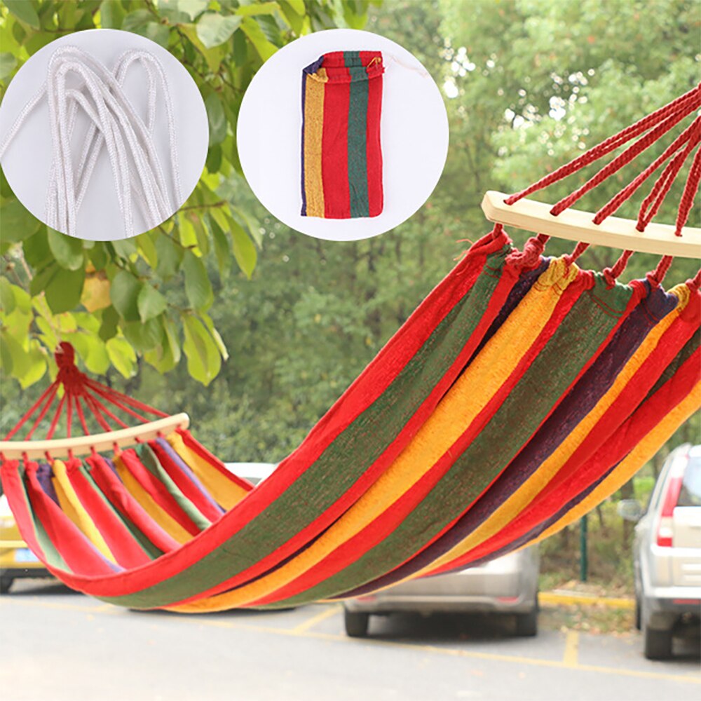 Hamac Portable en toile épaisse, lit-balançoire, chambre à coucher, intérieur, sac à dos, voyage, extérieur, camping, randonnée
