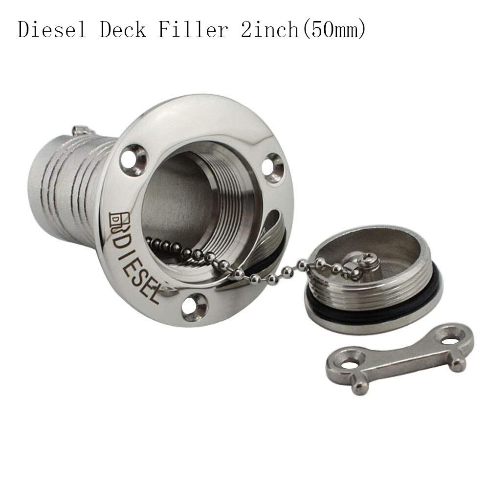 316 Rvs Marine Boot Hardware Dek Filler Brandstof Water Afval Diesel Gas Sleutel Cap Brandstof Water Was 38 Mm of 50 Mm Cap: Diesel Deck 50mm