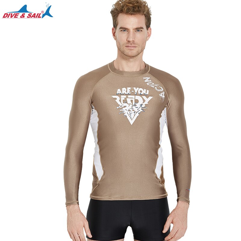 Men's Rash Gurads Long-Sleeve Rashguard Top Basic Skins Compression & Base Layer for Wetsuits UV Sun Surfing Swim Shirt UPF50+