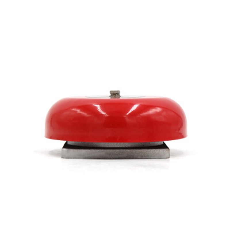 Campana eléctrica de forma redonda para escuela, alarma de fuego, color rojo, CA 220V, 100mm, 4 pulgadas/150mm, 6 pulgadas de diámetro