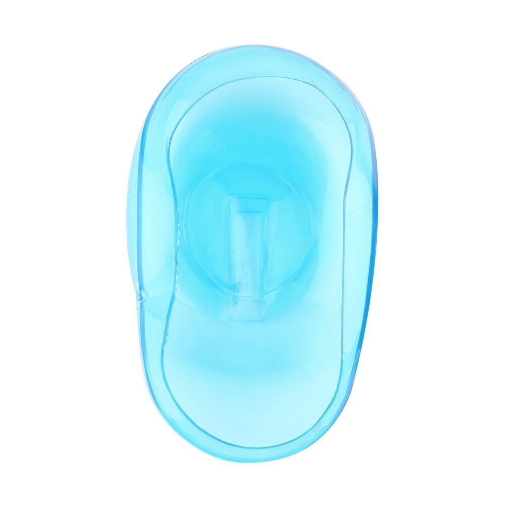 2 stuks universele, doorzichtige siliconen oorkapjes voor haarverf, beschermen de salonkleur blauw en beschermen de oren tegen de kleurstof.