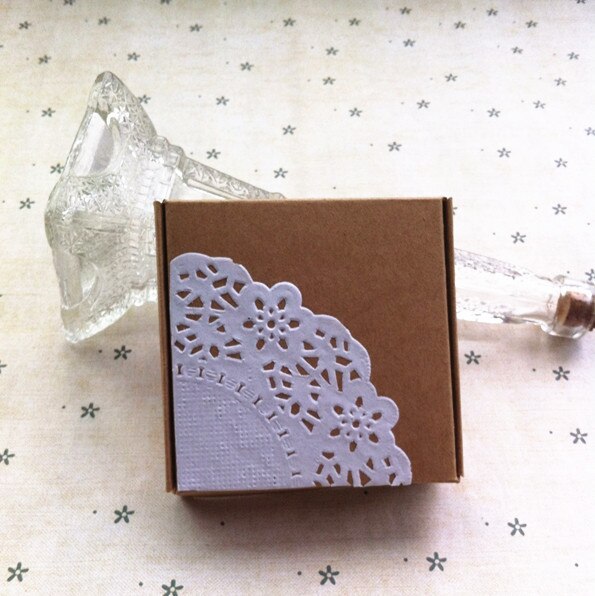 5*5*2.8cm 50pcs/lot blank packing paper box,boutique retro brown Kraft paper wedding party favor candy packaging box
