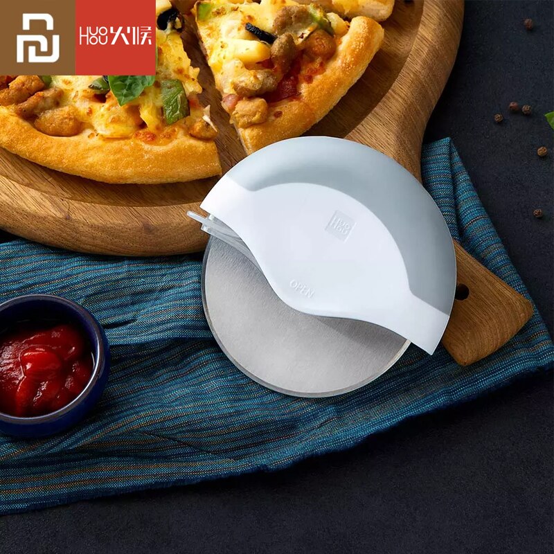Huohou Pizza Cutter Roestvrij Staal Taart Mes Pizza Wielen Schaar Keuken Bakken Tools Voor Pizza Taarten Wafels