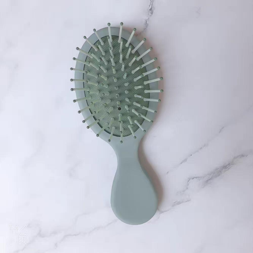 Freeship Mini Air Cushion Comb Travel Curly Hair Comb Home Air Cushion Massage Comb Home Men and Women Style Hair Rolling Comb: Fluorescence Yellow