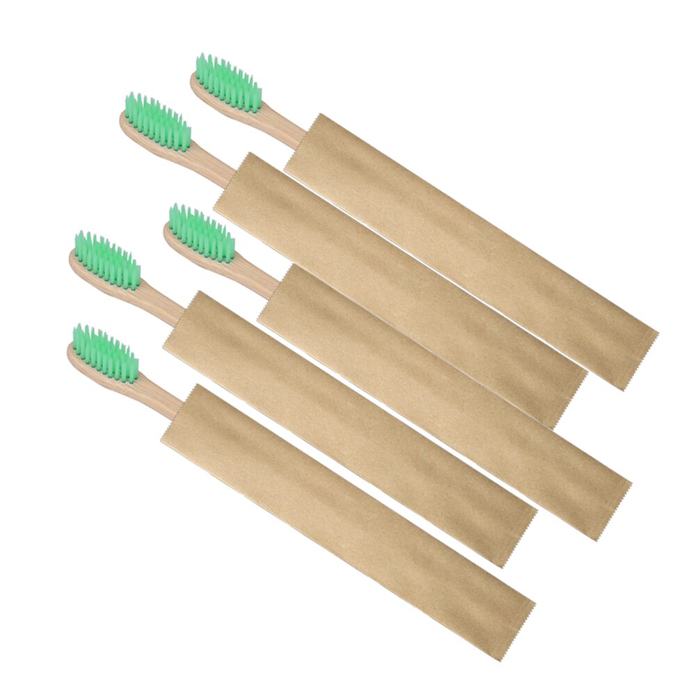 Bamboo Toothbrush with Paper Eco Friendly 10-Pack Soft Bristles Toothbrush Natural wooden and Eco-Friendly BPA Free Bristles
