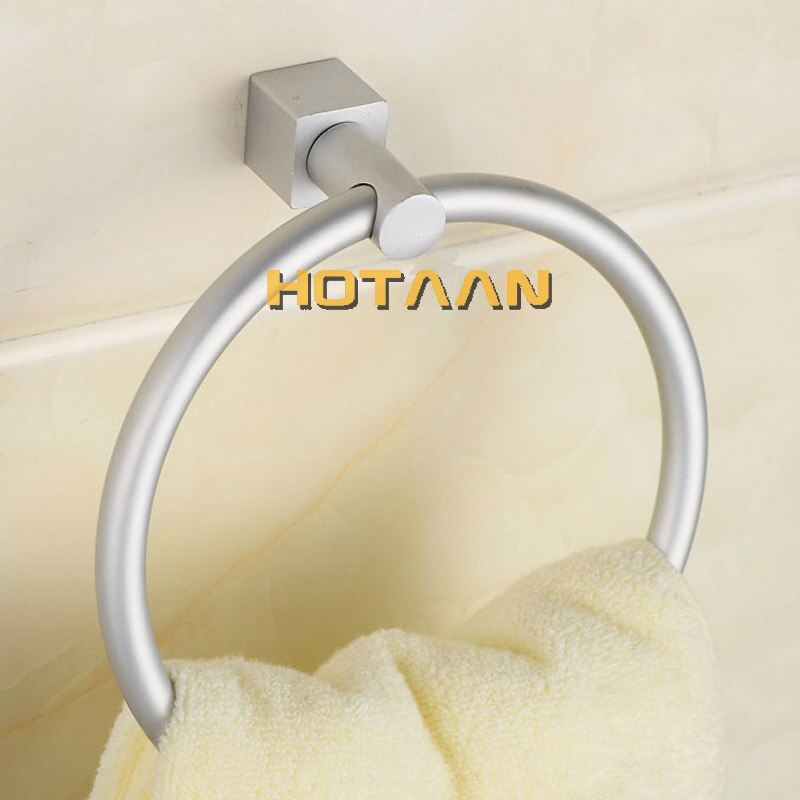 Draagbare Handdoekhouders Ronde Aluminium Handdoek Houder Ringen Wandmontage Badkamer Accessoires Anti-Roest Handdoek Rekken YT-13191