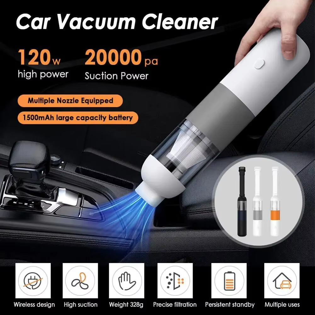 Xiaomi 120w aspirador de pó carro de alta potência forte sucção portátil sem fio coletor poeira automático sucção ciclone casa nova