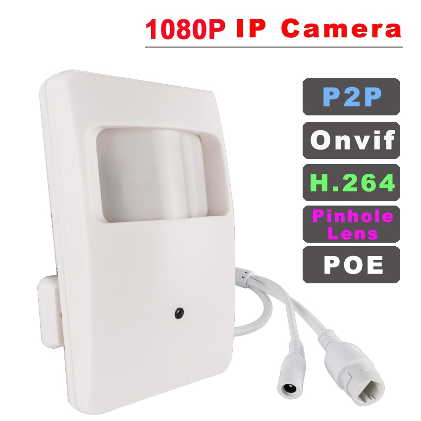 PIR sensor Behuizing IP Camera H.264 Onvif 1080P Wired IP network Camera of 48V POE IP Camera pinholeLens IP Camera