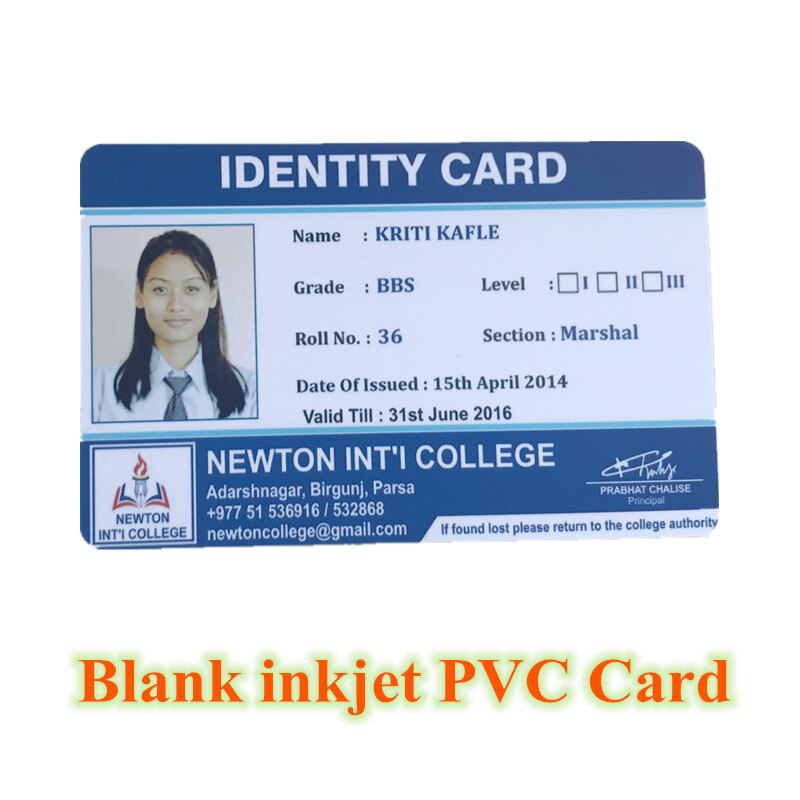 Carte pvc vierge imprimable à jet d'encre blanche pour carte de membre carte de club carte d'identité imprimée par les imprimantes à jet d'encre Epson ou Canon taille CR80