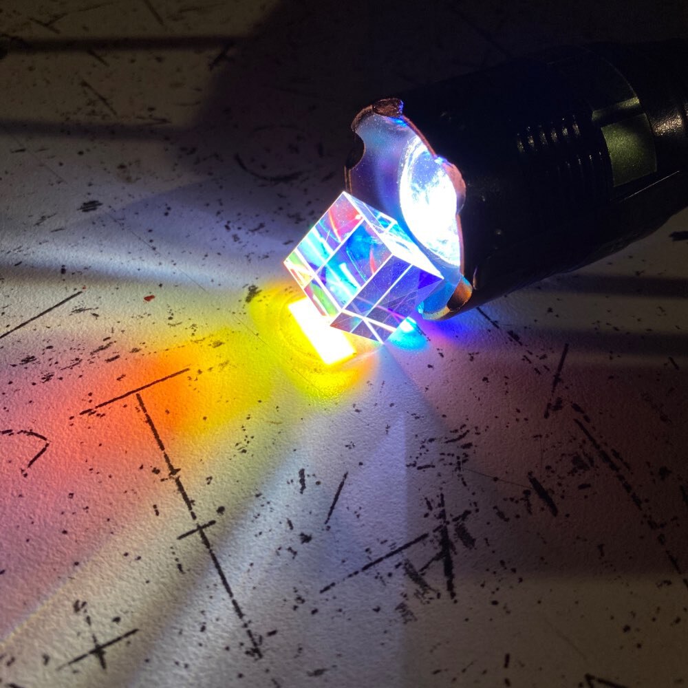 10*12.7Mm Optische Prisma Rechthoek Kubus Prisma Hoge Energie Standaard Rechthoek Kubus Beam Splitter Prisma Kleur Combinatie Prism