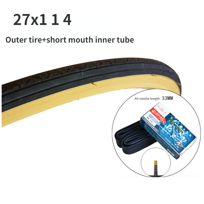 27 inch road bike 27*1 1/4 inner and outer tire 32-630 tire
