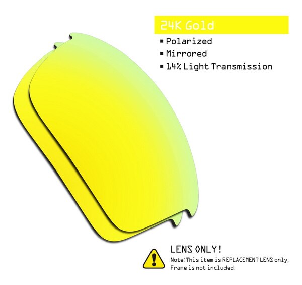 SmartVLT Polarized Replacement Lenses for Oakley Bottle Rocket Sunglasses - Multiple Options: 24K Gold