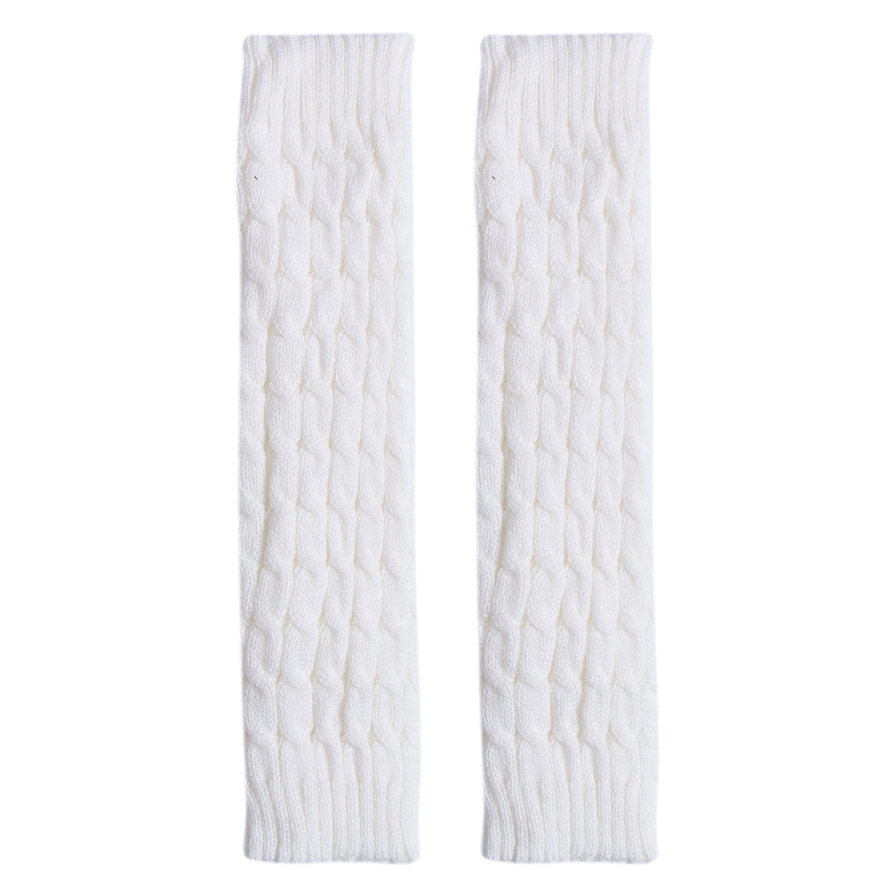 Leg Warmers Women's Warm Knee High Winter Knit Crochet Leggings Boot Slouch: White