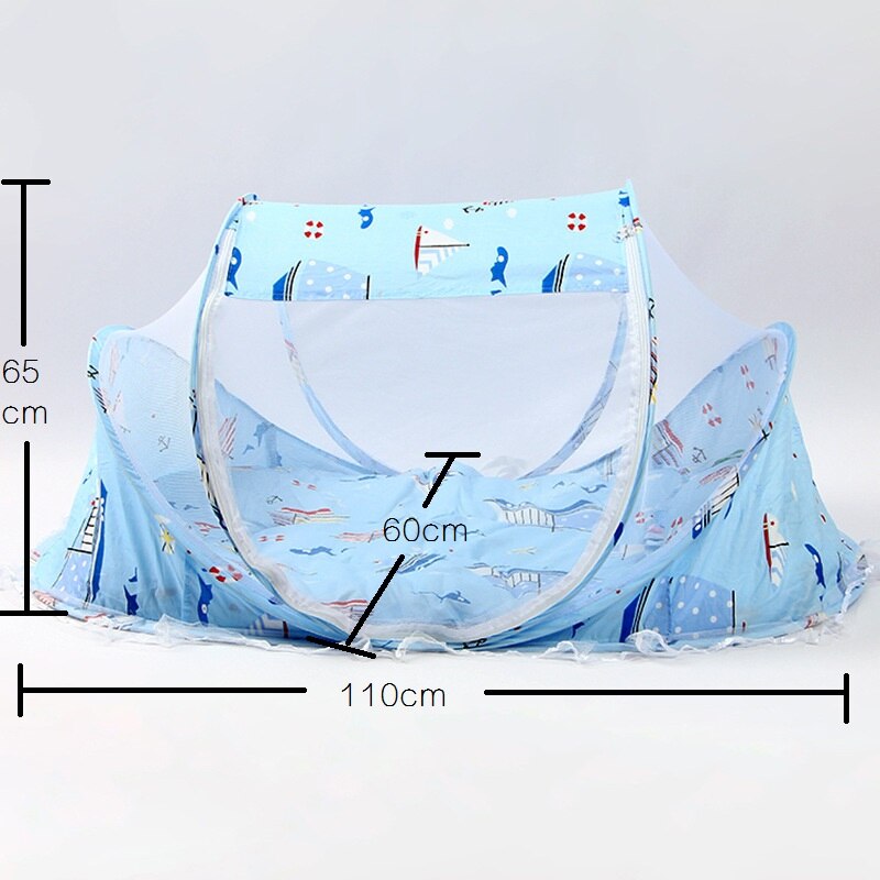 Ropa de cama para niños de 0 a 3 años, cuna de malla plegable, mosquitera para bebé, cama, colchón, almohada, traje de tres piezas