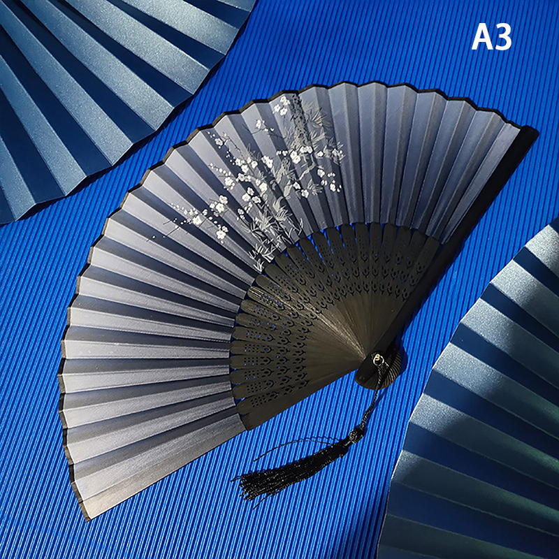 Paraguas decorativo de tela de seda para mujer, flores de cerezo japonesas, paraguas de baile antiguo, paraguas de papel de aceite chino, 1 unidad: Azul marino