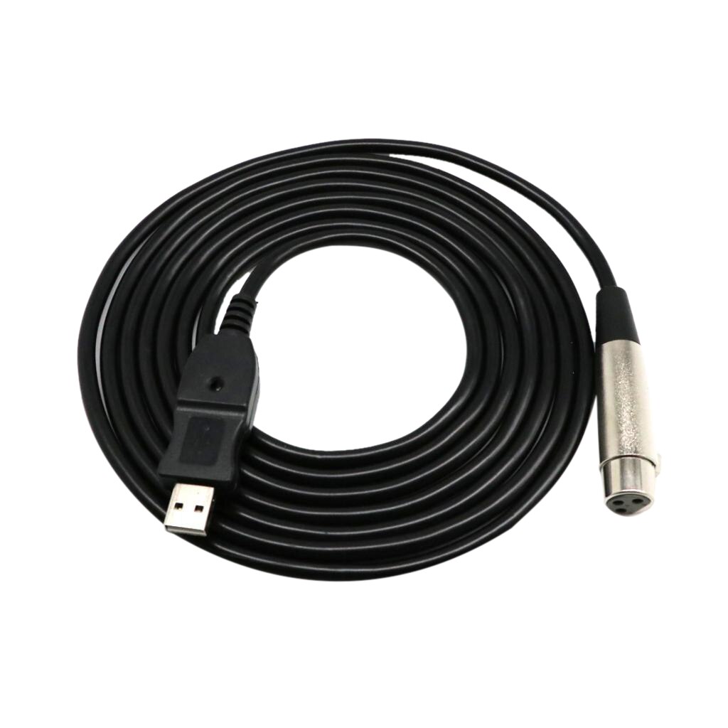 Convert XLR Cable to USB Microphone Cord Connector Extension Wiring