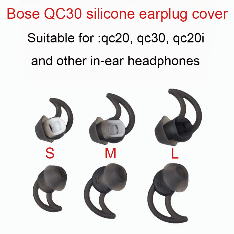 3 Pairs Siliconen Oordopjes Tips Oordopjes Vervanging Oordop Oorhaken Voor BOSE Soundsport Wireless QC20 QC30 Oortelefoon S/M/L