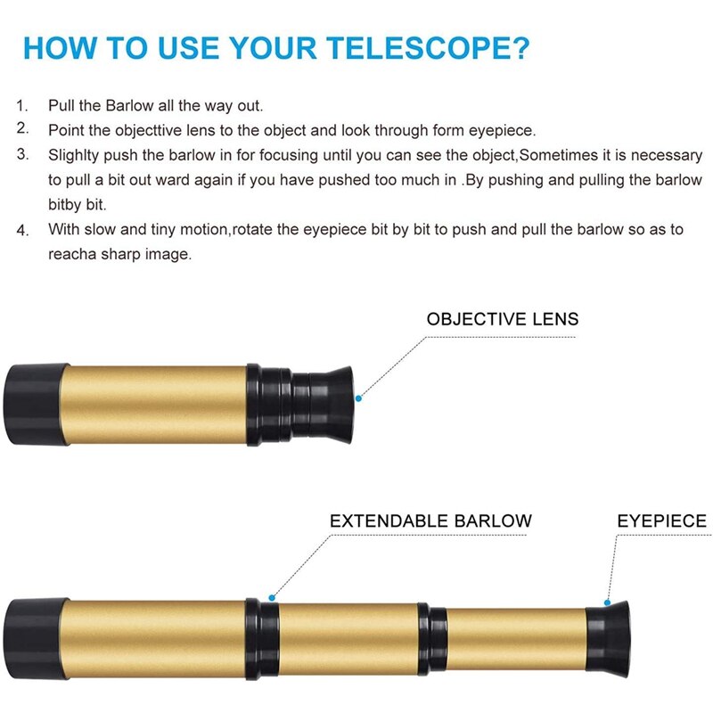 3 pièces Pirate télescope rétro télescopique de poche en plastique télescope Pirate fête classique télescope