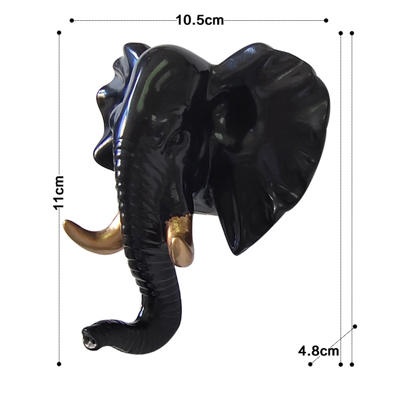 Perchero con cabeza de Animal montado en la pared, Perchero de pared, caballo, jirafa, alce, elefante, gancho decorativo para decoración de habitación, accesorio de baño: EL
