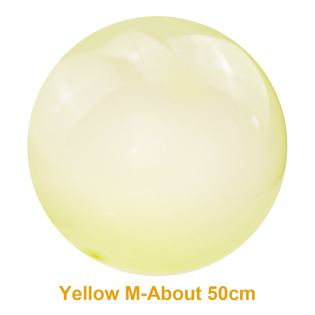 Children Outdoor Soft Air Water Filled Bubble Ball Blow Up Balloon Toy Fun Party Game Kids Amazing Bubble balls Inflatable Toys: M Yellow