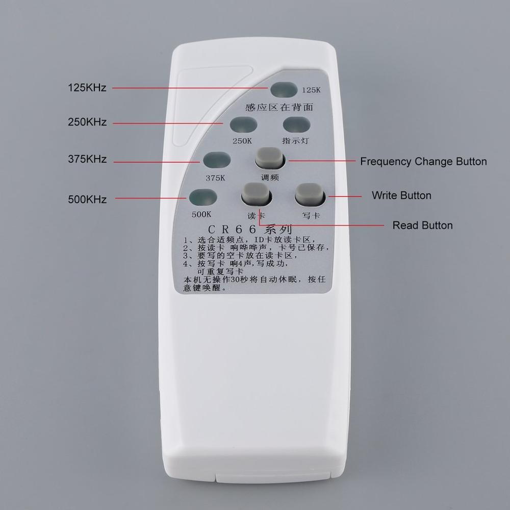 CR66-duplicador de tarjeta de identificación RFID de mano, lector y escritor, copiadora de 3 botones con indicador de luz, escritor de llaves de puerta