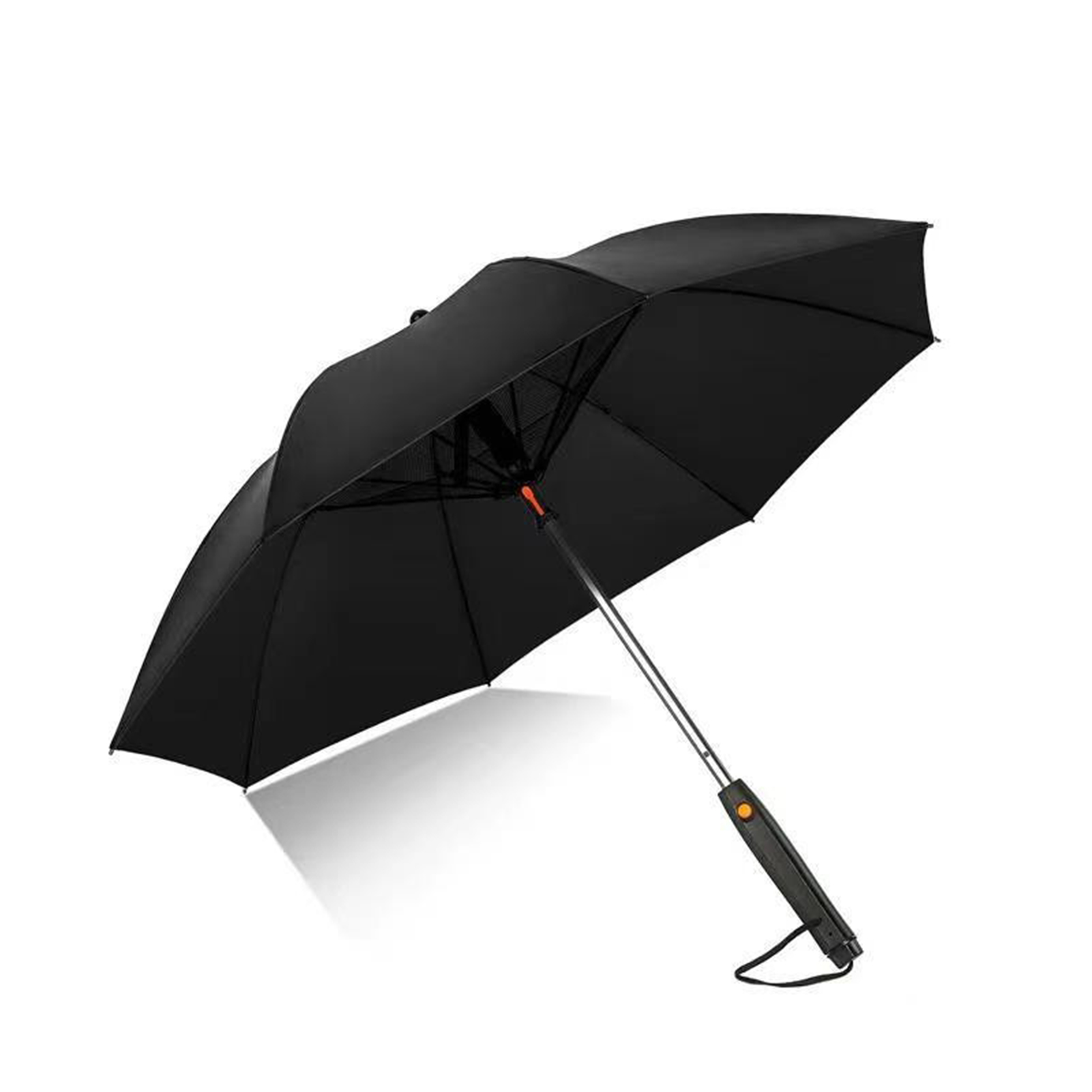Draagbare USB Oplaadbare Paraplu Met Ventilator En Mist Spray 3 in 1 Koeling Zomer Zonnescherm Fan Bumbershoot Uv Blokkerende Paraplu: Rood