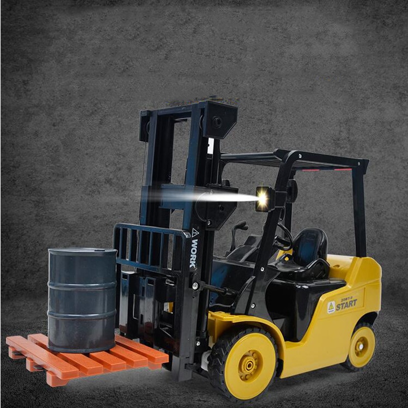 11-Weg Afstandsbediening Heftruck 1:8 Simulatie Heftruck Oplaadbare Licht Muziek Kraan Techniek Crane Truck Kinderspeelgoed