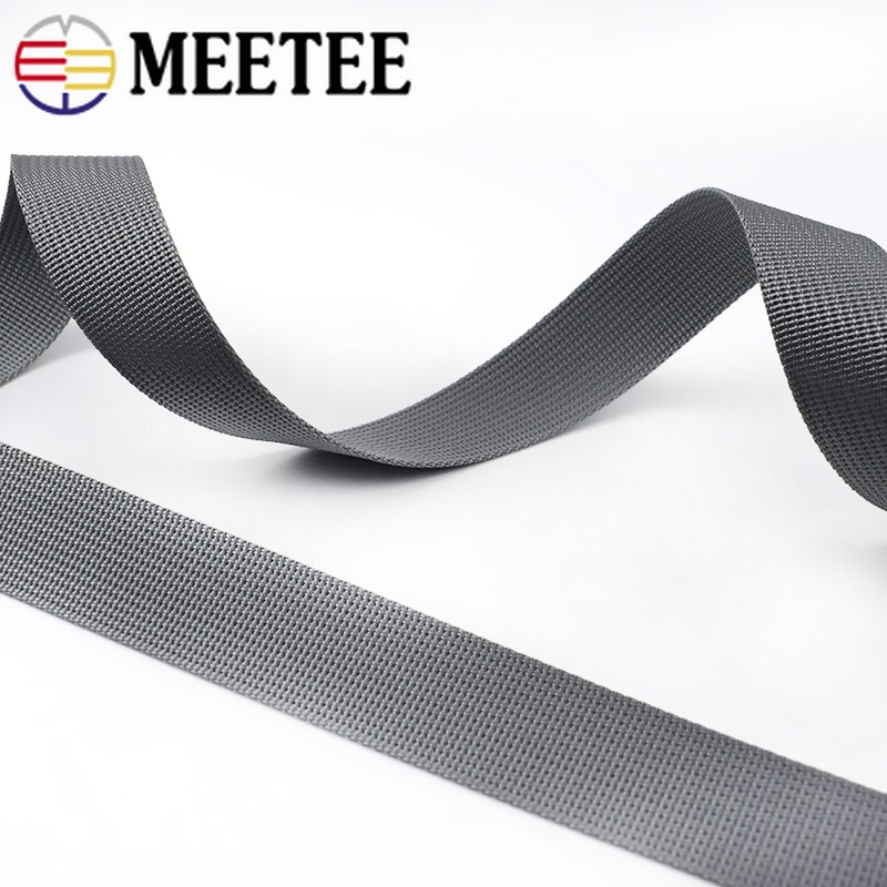 Meetee 5Meters 1mm Thick Nylon Webbing Ribbon Band Strap Tape Dog Collar Backpack Knapsack Belt DIY Tapes Bias Binding