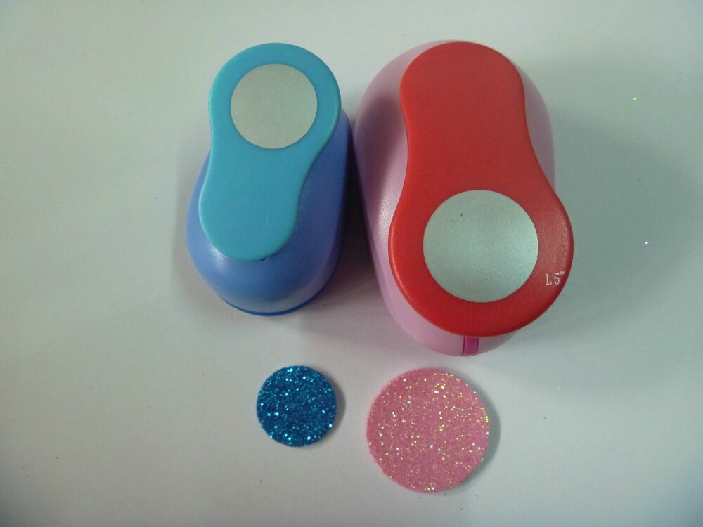 2pcs (1 inch+1.5 inch ) circle paper punches Scrapbooking puncher round eva Punch hole puncher