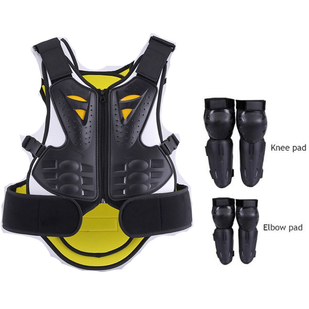 Armadura de la motocicleta de los niños armadura del Protector del cuerpo completo de la Juventud del bebé con la protección del chaleco de La Guardia Motocross del codo de la rodilla