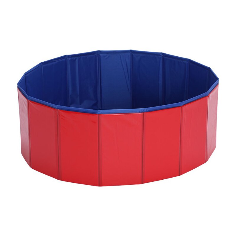 Lemmikkieläinten kokoontaitettava allas kylpyamme koiran uima-allas pvc vahva kylpy pesuallas koiranpentuille kissat ulkosuihku allas talon sänky: Punainen / 80 x 20cm(7.87 x 31.5in)