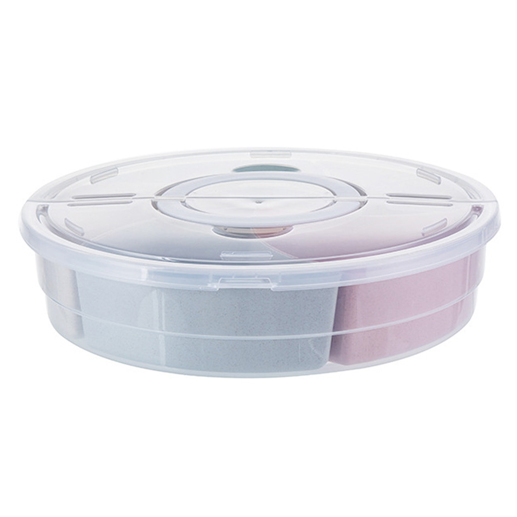 Portable Snack Box Candy Food Storage Box Jewelry Storage Box Sealed Portable dried fruit plate compartment storage box &F3