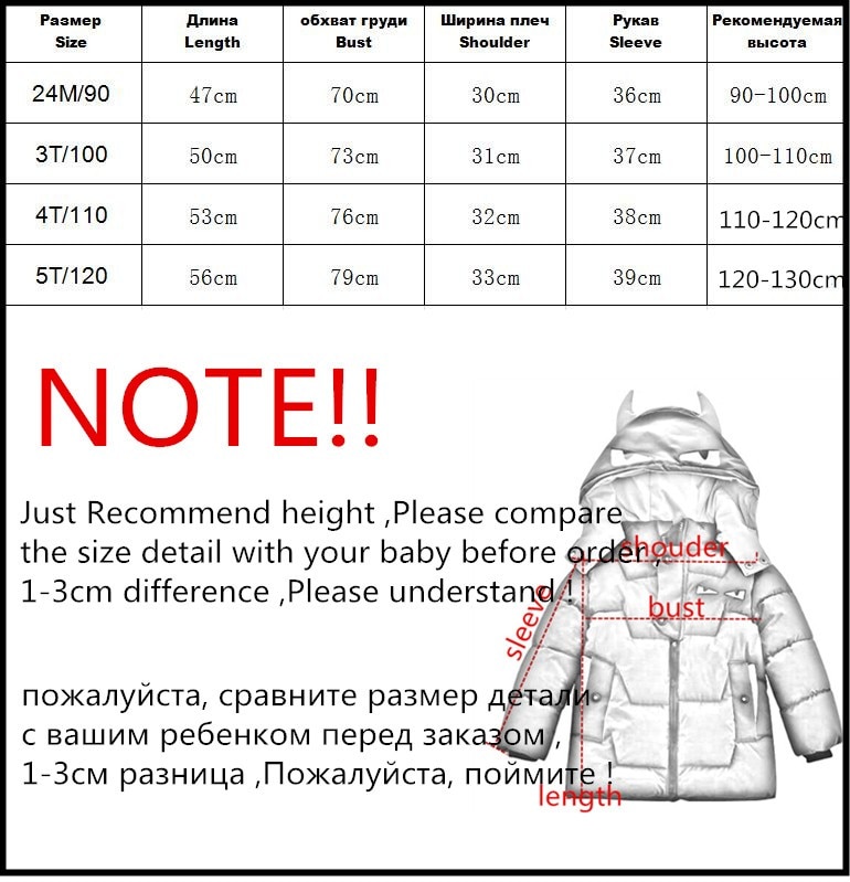 Baby Jongens Jassen Kinderen Winter Kinderen Sneeuw Overalls Met Hooded Cartoon Lange Stijl Down Snowsuits Voor 1-8 Y kids Mode