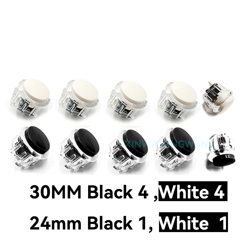 10 pçs 24mm 30mm botão interruptor de partida do jogo para copiar caixa sanwa máquina jogo arcade joystick console zero atraso placa diy: ROXO