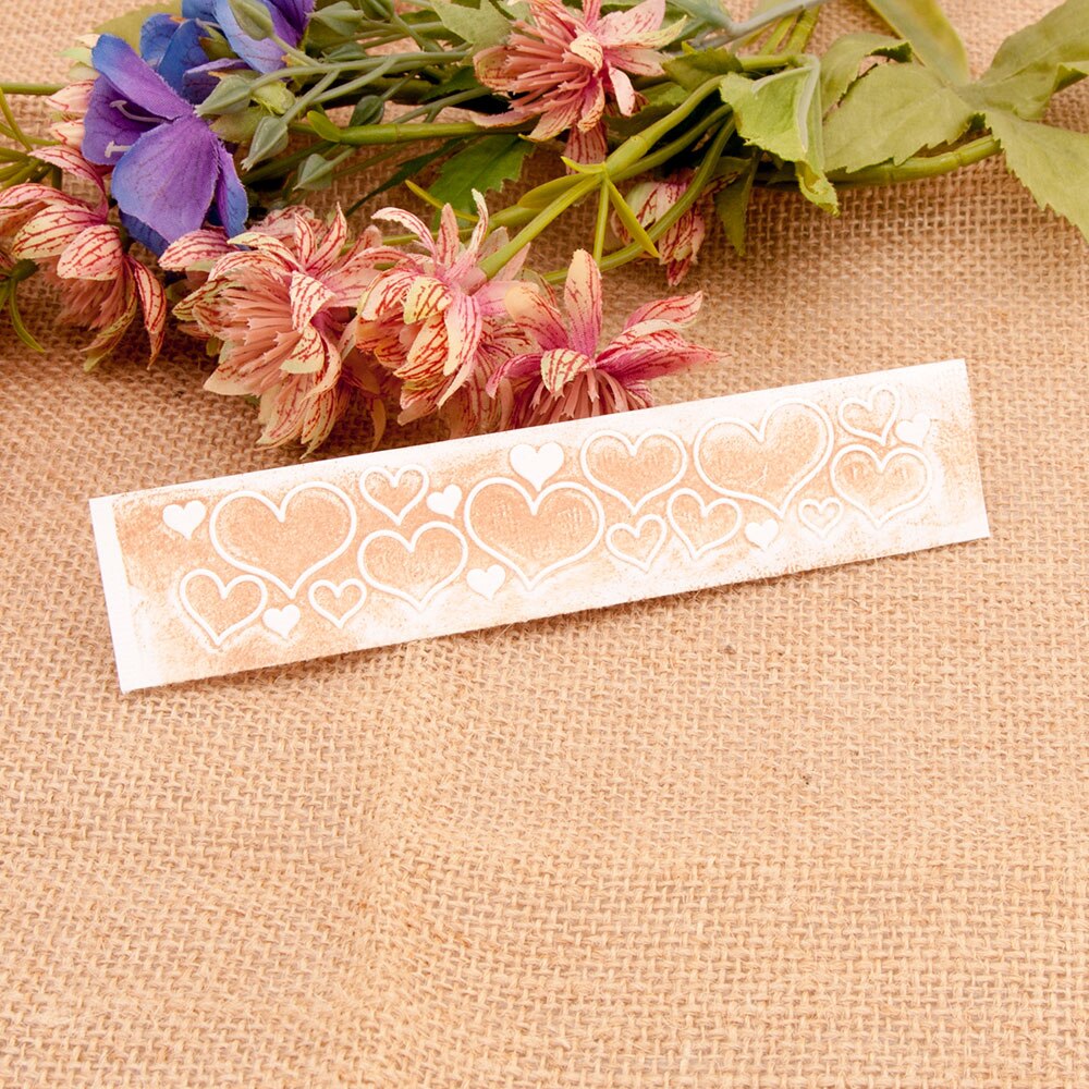 Love Heart Embossing Folders For Card Making Supplies Paper Craft Scrapbooking Plastic Embosser Stencil